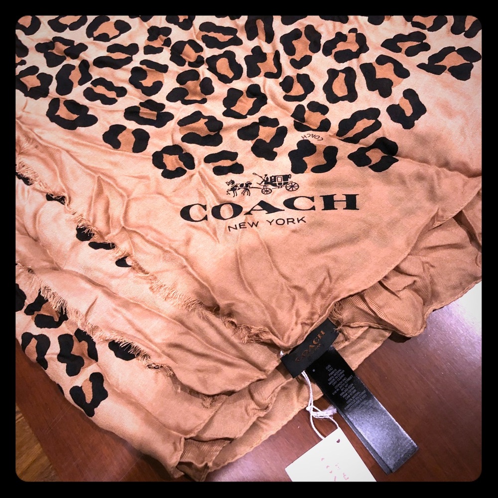 Coach leopard scarf